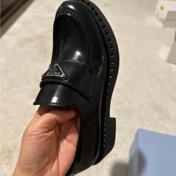 Authentic black Prada loafers in size 37 - Picture 2 of 7